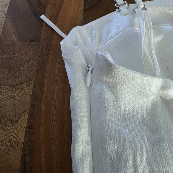 Zara Satin Bustier White Bodysuit Size Small NWT - Picture 7 of 12